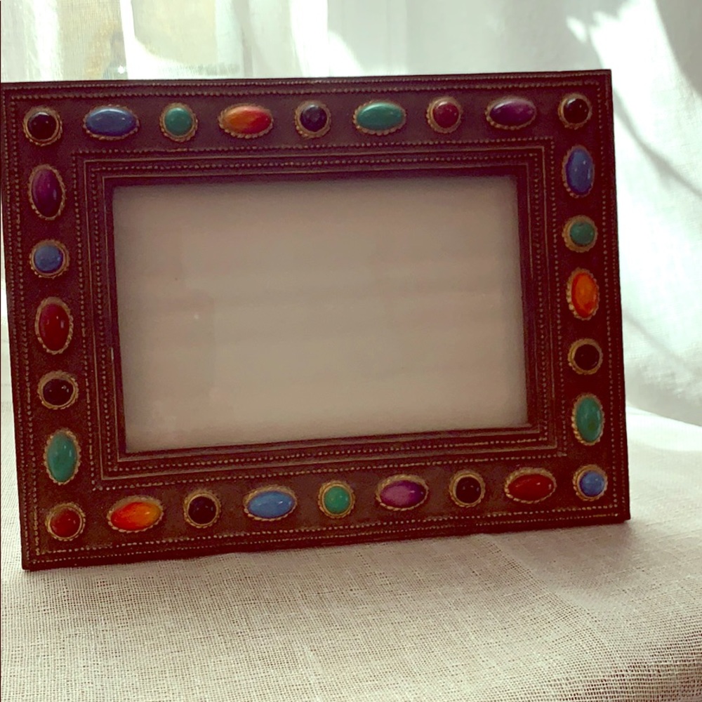 Vintage, Picture frame with beautiful color stones